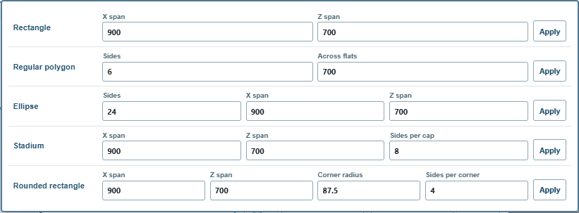 The outline presets