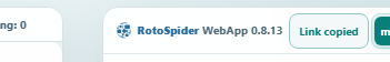 The Share button after the click