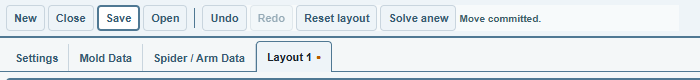 The toolbar after a move: Undo available